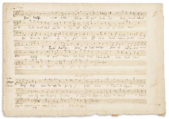 HAYDN, JOSEPH. Autograph Musical Manuscript, unsigned, 4 complete canons for two or 4 voices,